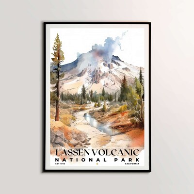 Lassen Volcanic National Park Poster, Travel Art, Office Poster, Home Decor | S4 - image1